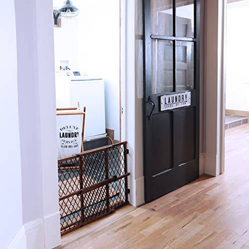 Position & Lock Adjustable Wood Baby Gate (Farmhouse Collection)
