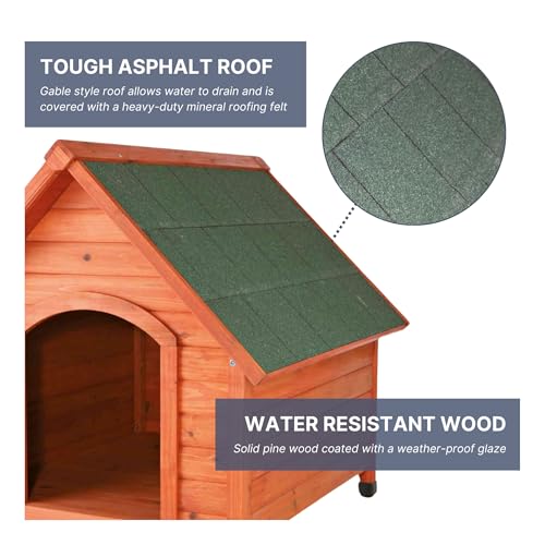 TRIXIE Natura Cottage Dog House, Large Dogs – 40 x 33 x 34.5 in