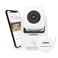 Jarnex 2K Indoor Pan Tilt 360 HD 2.4GHz WiFi Home Security Camera, Baby/Pet Monitors, 2 Way Audio, Smart Light Night, Bluetooth Fast Link, One Click Call, Local/Cloud Storage, Work with Alex/Google