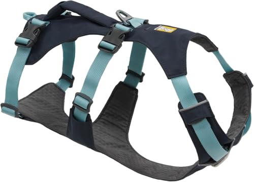 Ruffwear, Flagline Dog Harness, Lightweight and Reflective, No Pull Dog Lift Harness for Hiking, Running and Everyday Use, Basalt Gray, Large/X-Large