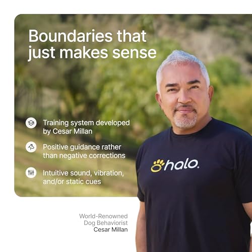 Halo Collar 5 Wireless Dog Fence & GPS Dog Collar, Keep Your Dog Safely Contained Outdoors with App-Controlled Boundaries and Real-Time Tracking, One Size, Blaze
