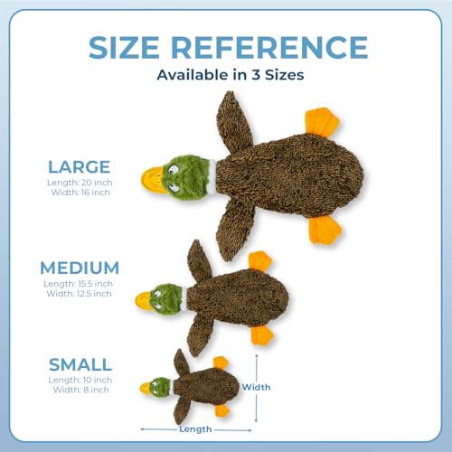 Best Pet Supplies Squeaky Dog Toys with Soft Durable Fabric for Small, Medium and Large Pets Interactive Toy for Indoor Play, Supports Active Biting and Play - 1Wild Duck, Small