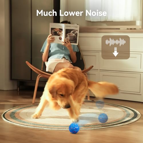 Cheerble Smart Interactive Dog Toy, Wicked Ball AIR, Automatic Moving, Bouncing, and Rotating, E-TPU Material, IPX7 Waterproof Rating, Active Rolling Ball for Puppy, Medium and Large Dogs