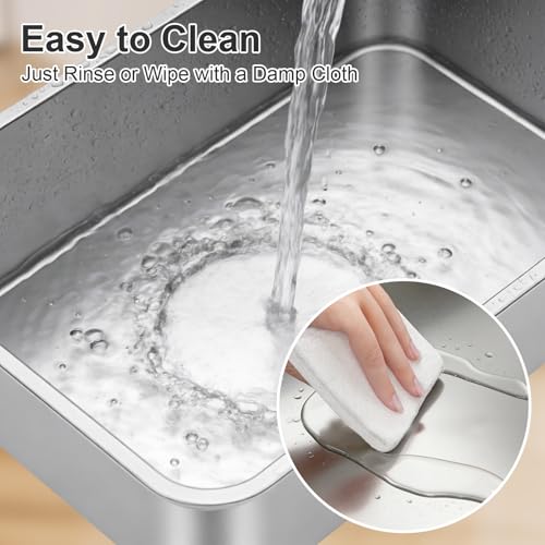 Idymere Stainless Steel Litter Box with High Sided, Metal Cat Litter Box, Odor-Free, Non-Stick Litterbox Pan, Easy to Clean Pet Supplies Toilet Tray for Indoor Cats, Kittens or Multicat Homes