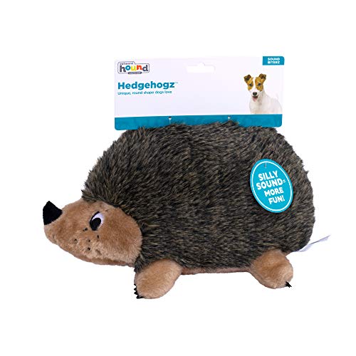 Outward Hound Hedgehogz Stuffed Dog Toy – Soft Plush Hedgehog, Grunts & Squeaks, Large, 12" x 6" x 7"