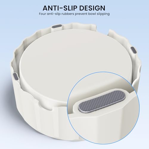 FORWH Dog Water Bowl No Spill 70oz/2L Large Capacity Dispenser Non Slip No Splash Bowl Pet Slow Feeder No Drip Dog Water Bowl on Vehicle Slow Water Bowl for Dogs and Cats
