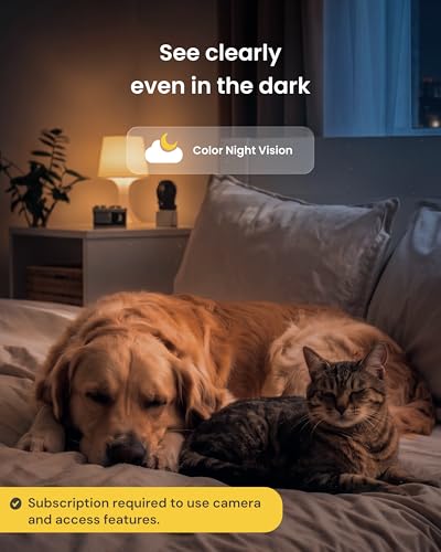 Furbo Mini 360° [Subscription Required] New 2K QHD Pet Camera - Unlock w/Paid Plan: Dog & Cat Safety Alerts, Rotating Treat Toss, 2-Way Speaker (Low Risk, 3mo Min. Cancel Anytime)