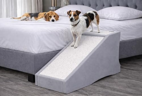 Pet Gear Stramp Stair and Ramp Combination for Dogs/Cats, Easy Step, Lightweight/Portable, Sturdy, Easy Assembly (No Tools Required) 1 Model, Sea Salt