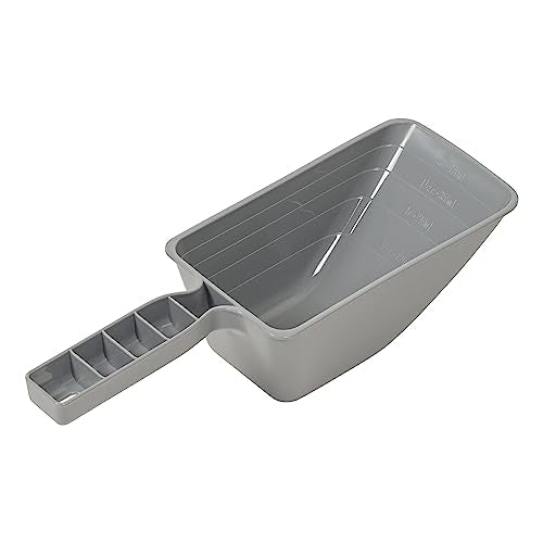Amazon Basics Airtight Pet Food Storage Container with Scoop, BPA Free, Removable Wheels, 69 QT, Gray
