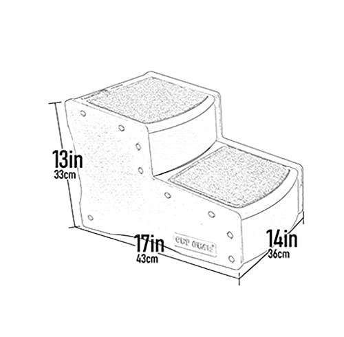 Pet Gear Easy Step II Pet Stairs, 2 Step for Cats/Dogs up to 75-pounds, Portable, Removable Washable Carpet Tread, No Tools Required, Available in 4 Colors
