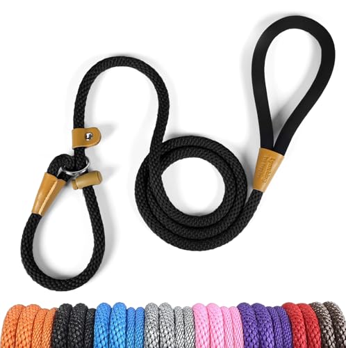 lynxking Slip Lead Dog Leash, 6 FT x 1/2" Heavy Duty Dog Loop Leashes, Comfortable Strong Rope Slip Leash for Dogs
