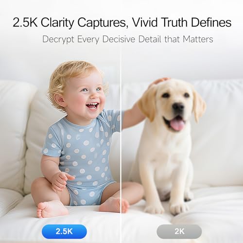 CINMOORE 2.5K Indoor Security Camera 4pack, Free AI Person/Pet/Cry Detection, 4MP Baby/Dog/Cat/Pet Camera with Phone App, Pan Tilt WiFi, Night Vision, Full Duplex Audio for Home Security