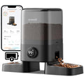 oneisall Cordless 2.4Ghz WiFi Automatic Cat Feeder for 2 Cats, Rechargeable 100-Day Battery Operated Auto Cat Feeder, 20 Cups/5L Timed Cats Food Dispenser Automatic for Large Kibble, Smart App Control