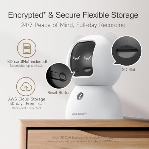 CINMOORE 2.5K Indoor Security Camera 4pack, Free AI Person/Pet/Cry Detection, 4MP Baby/Dog/Cat/Pet Camera with Phone App, Pan Tilt WiFi, Night Vision, Full Duplex Audio for Home Security