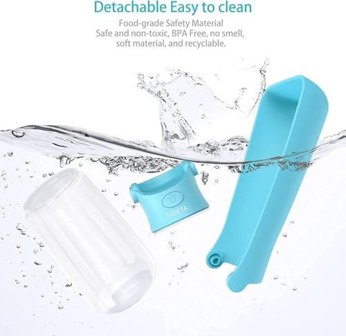 SOICTA Portable Dog Small Animals Water Bottle for Walking 19 OZ or 12 OZ Pet Water Bottles for Puppy Medium Large Dogs Little Animals Water Dispenser Dog Small Animals Water Bowl