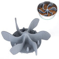 Keegud Slow Feeder Dog Bowls Insert [Octopus Suction Cups] Super Firm Slow Eating Dog Bowl [Cuttable] for Large Breed and Medium Size Dog Compatible with Regular and Elevated Dog Bowls (Spiral)