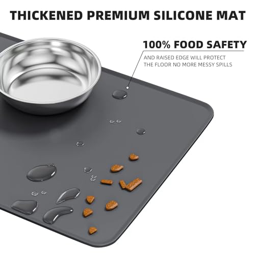 Elevated Whisker Friendly Cat Bowls, 15 Tilted Stand Anti Vomiting Raised Dishes for Food and Water, Stainless Steel Bowls for Cats and Puppy
