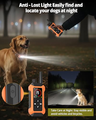Shock Collar for Dogs 4 Pack (5–150Lbs), 4400FT Waterproof 4 Dog Training Collar with Remote Control 5 Training Modes Rechargeable Electric Dog Collar with Light, E Collars for Small Medium Large Dogs