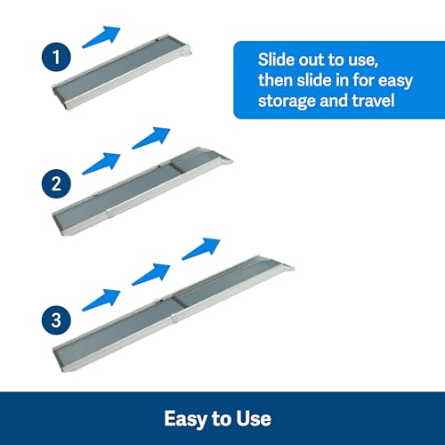 PetSafe Happy Ride Telescoping Dog Ramp, Portable Pet Ramp for Cars, Trucks & SUVs with Adjustable Sizing