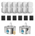 ATMZIQXR Cat Water Fountain Filters: 12 Cat Fountain Filter Replacement - 3 Months Set of Replacement Filters for ATMZIQXR Pet Fountains S18 - Contains 6 Carbon Filters + 6 Sponges Filters