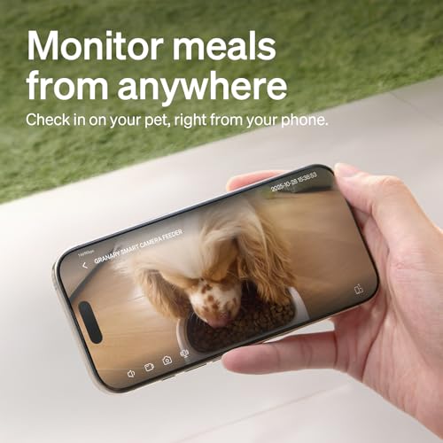 PETLIBRO Automatic Cat Feeder with Camera, 1080P HD & Night Vision, 5GHz/2.4GHz WiFi & Cam Smart Pet Feeder with App Control, 2-Way Audio, Motion Alerts for Cats & Dogs, Stainless Steel Single Tray