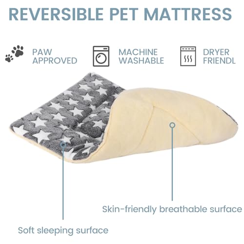 Dog Bed mat Pet mat Dog Box mat Machine Washable Grey (33x23x1.5in)