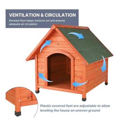 TRIXIE Natura Cottage Dog House, Large Dogs – 40 x 33 x 34.5 in