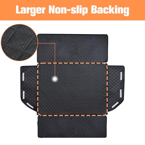 PETICON SUV Cargo Liner for Dogs, Waterproof Trunk Cover for SUVs with Bumper Flap Protector, Scratchproof Durable 600D Oxford Fabric, Non-Slip, Machine Washable