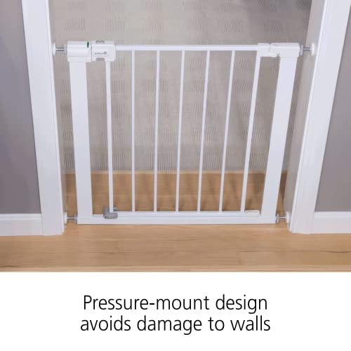 Safety 1st Easy Install Walk Thru Baby Gate for Doorway With Door, Dog Gates, Fits 29"-38", Easy Install 28" Tall, White