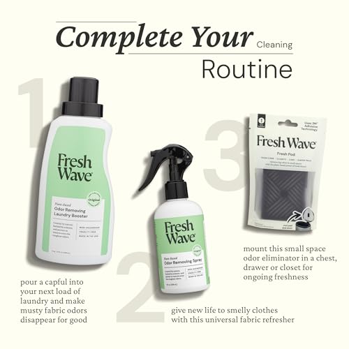 Fresh Wave Original Scent Odor Removing Spray, 8 fl. oz. | Pack of 2 | Odor Absorber for Home, Furniture, Fabrics & Trash | Safer Odor Relief