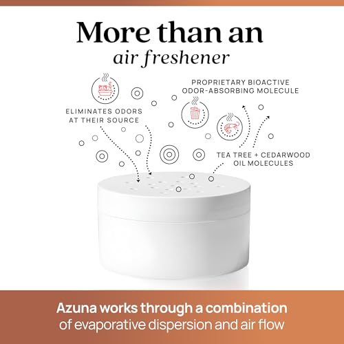 Azuna Pet Odor Eliminator for Strong Odor Gel | Plant Powered Australian Tea Tree Oil | Dog and Cat Room Deodorizer | Child and Pet Safe Air Fresheners for home | Cedarwood Scent | 8oz Pod