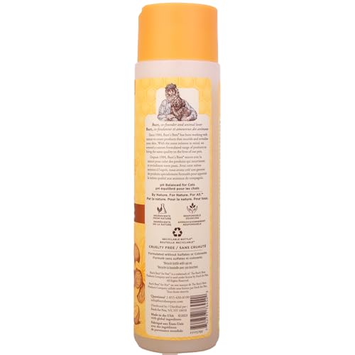 Burt's Bees for Pets Hypoallergenic Cat Shampoo with Shea Butter and Honey, Gentle Formula for Indoor Cats with Dry or Sensitive Skin, pH Balanced, Fragrance-Free, 10 Fl Oz