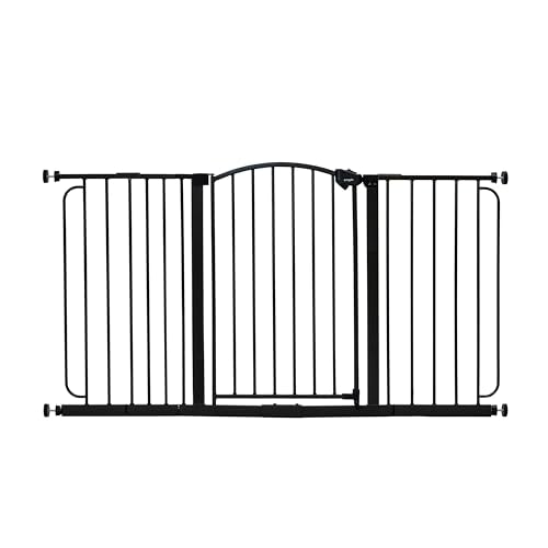 Regalo Safety 30.5-58" Extra Wide Arch Baby Gate with Door, Pressure Mount Walk Through Gate for Doorways & Bottom of Stairs, Babies, Toddlers & Pets, Tested & Safe, American Designed, American Owned