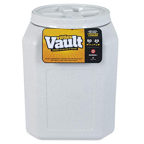 Gamma2 Vittles Vault Pet Food Storage Containers - Sealed Dog and Cat Food Storage Container, Fits up to 50lbs, Made in the USA - [14" L x 20" H]