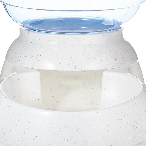 Amazon Basics Gravity Pet Food Feeder for Dogs and Cats, Easy to Clean, Easy to Fill, Removable Lid, 6-Pound Capacity, Small, Gray