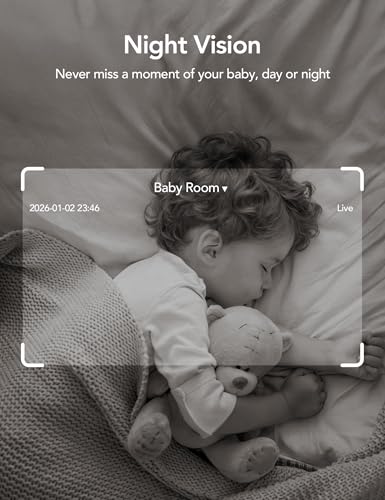 GNCC 2K WiFi Cameras for Home Security, Security Camera Indoor, Baby/Pet Camera with Phone App, 2.4/5GHz, Motion Detector, Night Vision, 2-Way Audio, SD/Cloud Storage, Works with Alexa & Google Home