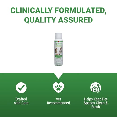 Vetoquinol Equalizer - Pet Carpet Cleaner & Stain Remover Support - Aids with Eliminating Odors - Multi-Surface Cleaner for Carpet, Cars & Furniture - Easy-to-Spray Spot Cleaner - 20oz