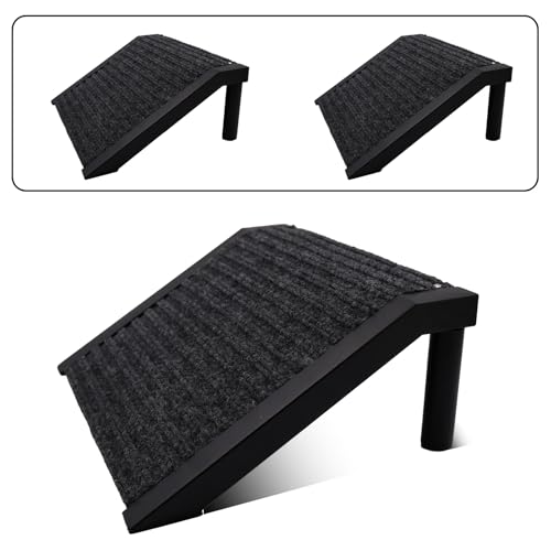Dog Ramp for Stairs – Non-Slip Pet Steps with Locked-in Carpet & Iron Frame, Helps Senior Dogs & Small Breeds Climb Safely (2-Pack)
