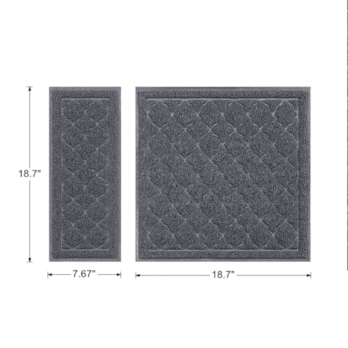unipaws Cat Litter Trapping Mat, Litter Box Scatter Control Pad, Litter Free Floors and Urine Waterproof, Gentle on Paws, No Phthalate