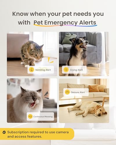 Furbo Mini Pet Camera [Subscription Required] Unlock Camera w/Paid Plan: Home Security with Dog & Cat Safety Alerts, 2-Way Audio, Mountable Smart Cam (Low Risk, 3mo Min. Cancel Anytime)