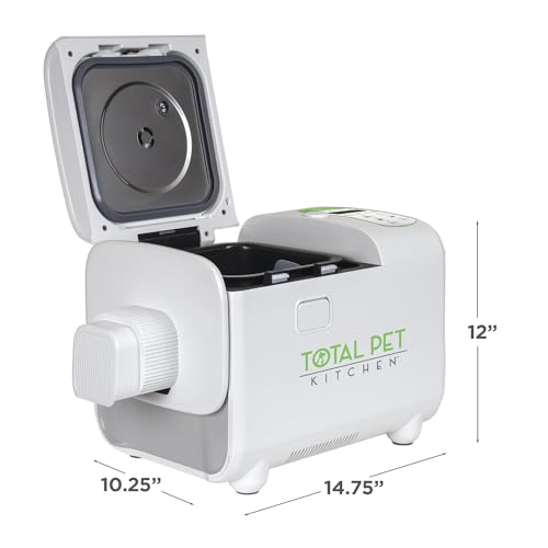 Total Pet Kitchen Pet Food Maker - All-in-One Pet Food Multicooker | Cooks, Mixes, and Dispenses Fresh Human-Grade Ingredients in About an Hour | 4.5 Quart Capacity