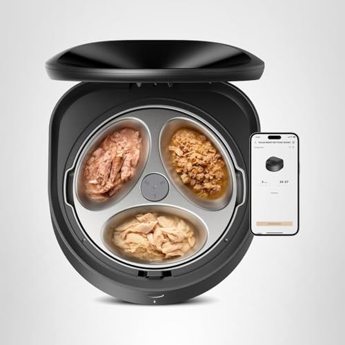 PETLIBRO Automatic Cat Feeder Wet Food with 2024 V1 Version Stainless Steel Bowl, Refrigerated 3 Fresh Meals for 3 Days, App-Controlled Pet Food Dispenser, Easy to Clean