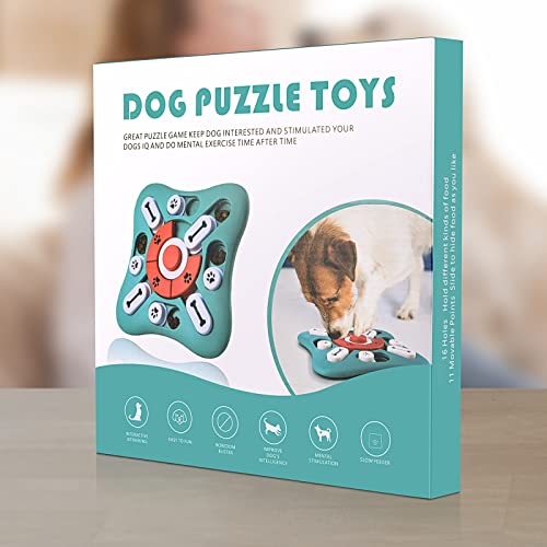 PETSTA Dog Puzzle Toys, Treat Dispensing Dog Enrichment Toys for IQ Training and Brain Stimulation, Interactive Mentally Stimulating Toys as Gifts for Puppies, Cats, Dogs