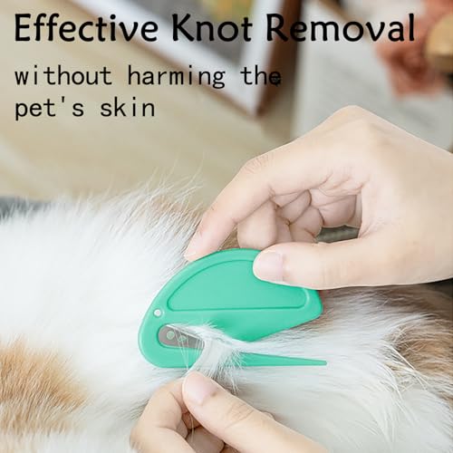 Cyhdddr 5Pcs Knotting Comb for Cats, Pet Knotting Comb De knotting comb for Dog Pet Hair Removal Tool Cat Dog Grooming Supplies Matted Fur Remover