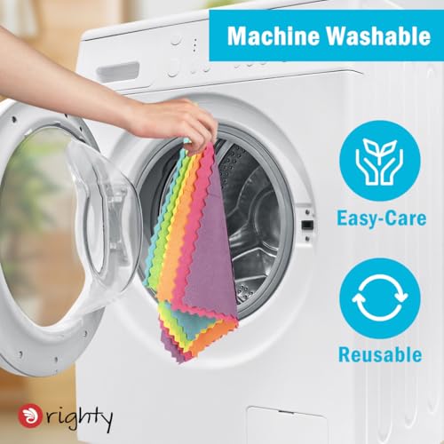 Orighty Microfiber Cleaning Cloth, 24 Pack Highly Absorbent Cleaning Rags, Household Cleaning Supplies, Reusable Microfiber Towels Lint Free Cloths for House, Kitchen, Car Care, 12x11 inch