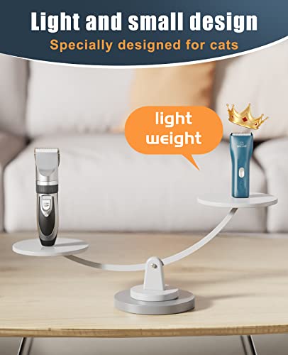 oneisall Pet Clipper for Cat Matted Hair, Pet Shaver for Cats Quiet Pet Clippers Waterproof Cordless Cat Clippers for Matted Long Hair with Storage Bag (Green)