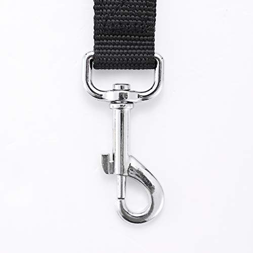 Siumouhoi Strong Durable Nylon 10ft Long Dog Training Leash, Traction Rope, 1 Inch Wide, for Small and Medium Dog (Black, 10 Feet)