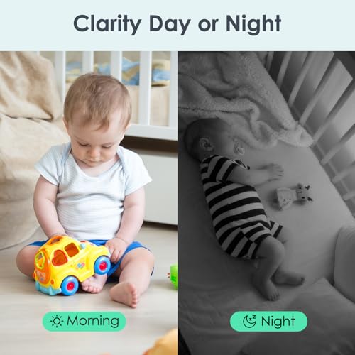 YOTON Indoor Security Camera 2.4GHz, Baby Monitor, Pet Camera, Dog Cam, Night Vision, 2-Way Audio, Motion Detection, Works w/Alexa, Subscription Free Local Storage or Optional Cloud