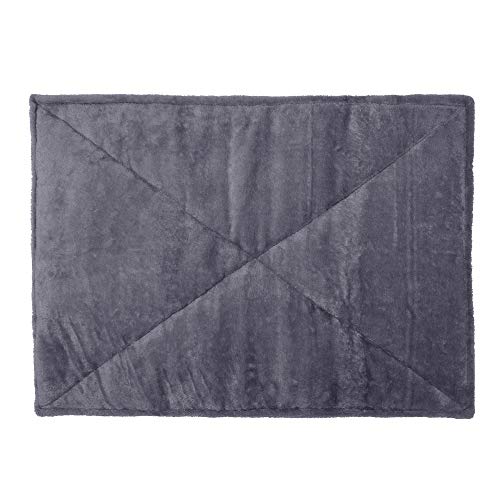 Furhaven ThermaNAP Self-Warming Cat Bed for Indoor Cats & Large/Medium Dogs, Washable & Reflects Body Heat - Quilted Faux Fur Reflective Bed Mat - Gray, Large