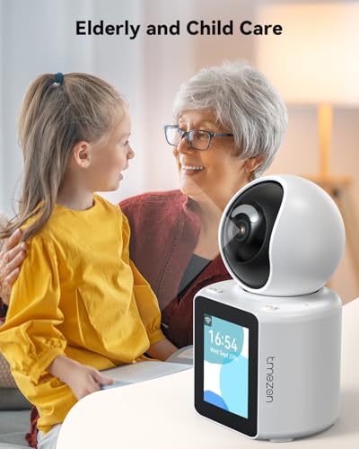 TMEZON Video Pet Dog Camera Indoor Two Way Wireless Security Camera Monitor 1080P with Phone app and Motion Detection,Baby/Elderly/Nanny Audio Calling Device Pan Tilt